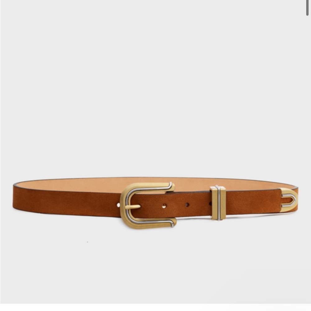 Rag & Bone Chestnut Leather Ventura Belt - Small